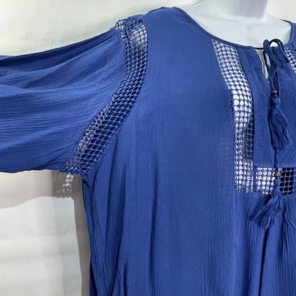 NWT Joseph A. Royal Blue Blouse XL - Picture 3 of 10